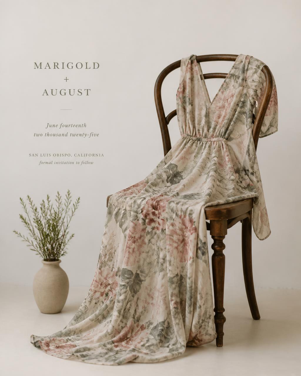 Vestido fluido com estampa floral em tons pastel