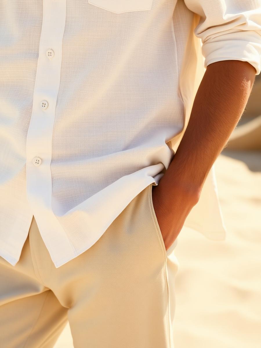 Camisa clara de linho